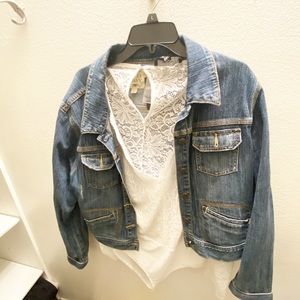 MRS cropped blue jean jacket
